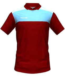 Score Tricol Polo maroon-sky-white