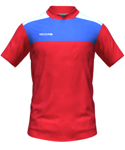 Score Tricol Polo red-royal-white