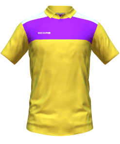 Score Tricol Polo yellow-purple-white