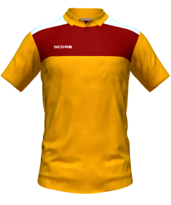 Score Tricol Polo orange-maroon-white