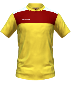 Score Tricol Polo yellow-maroon-white