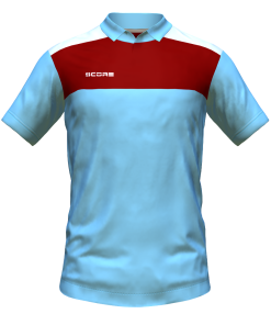Score Tricol Polo sky-maroon-white