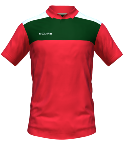 Score Tricol Polo red-bottle-white