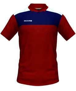 Score Tricol Polo maroon-navy-white