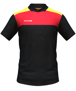 Score Tricol Polo black-red-yellow