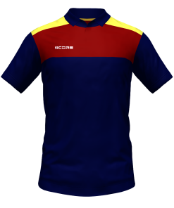 Score Tricol Polo navy-maroon-yellow