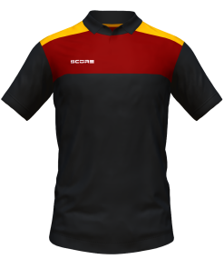 Score Tricol Polo black-maroon-orange