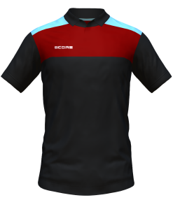Score Tricol Polo black-maroon-sky