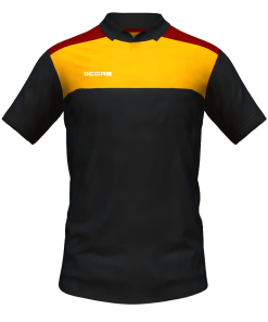 Score Tricol Polo black-orange-maroon