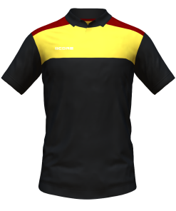 Score Tricol Polo black-yellow-maroon