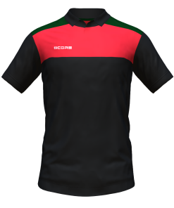 Score Tricol Polo black-red-bottle