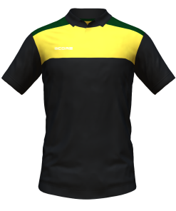 Score Tricol Polo black-yellow-bottle