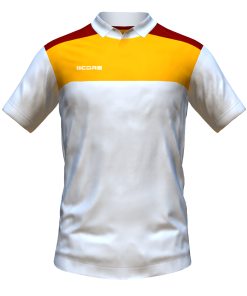 Score Tricol Polo white-orange-maroon