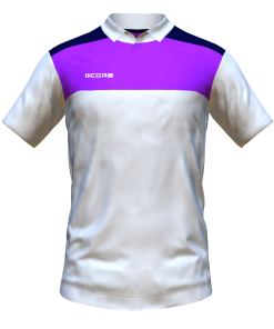 Score Tricol Polo white-purple-navy