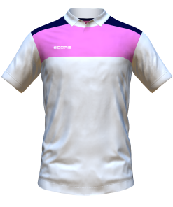 Score Tricol Polo white-pink-navy