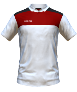 Score Tricol Polo white-maroon-black