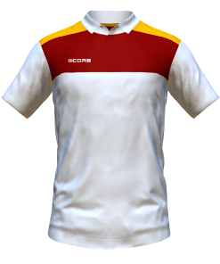 Score Tricol Polo white-maroon-orange