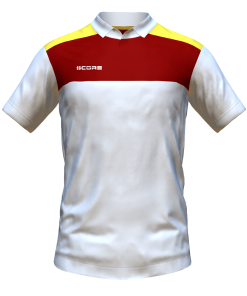Score Tricol Polo white-maroon-yellow