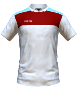 Score Tricol Polo white-maroon-sky