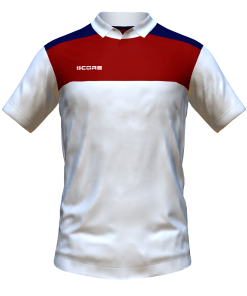 Score Tricol Polo white-maroon-navy