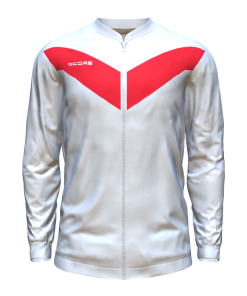 Score Basic V Track Jacket white-red