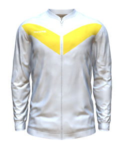 Score Basic V Track Jacket white-yellow
