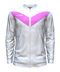 Score Basic V Track Jacket white-pink