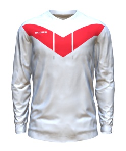 Score Basic V Hoodie white-red