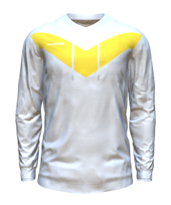 Score Basic V Hoodie white-yellow