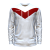 Score Basic V Hoodie white-maroon