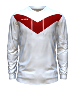 Score Basic V Hoodie white-maroon