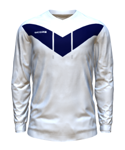 Score Basic V Hoodie white-navy