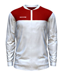 Score Club Track Jacket white-maroon