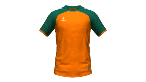 Hummel Club Match Jersey - Orange Tiger-Evergreen