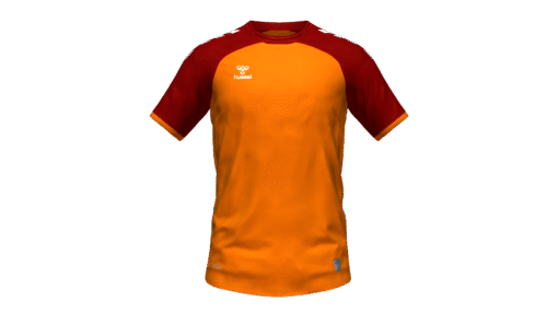 Hummel Club Match Jersey - Orange Tiger-Maroon