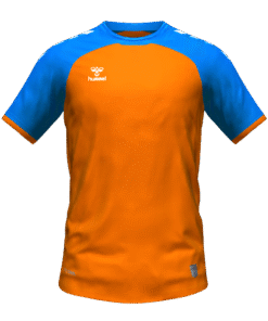 Hummel Club Match Jersey - Orange Tiger-True Blue
