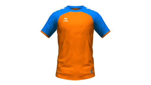 Hummel Club Match Jersey - Orange Tiger-True Blue