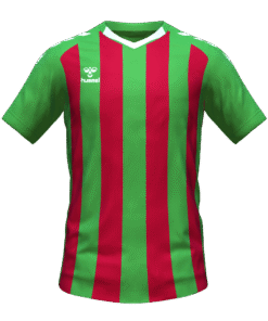 Hummel Club Stripe Jersey - Green Gecko-True Red