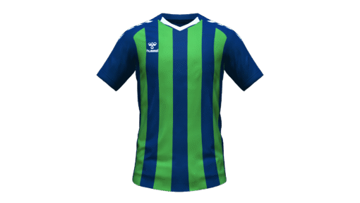 Hummel Club Stripe Jersey - Marine-Green Gecko
