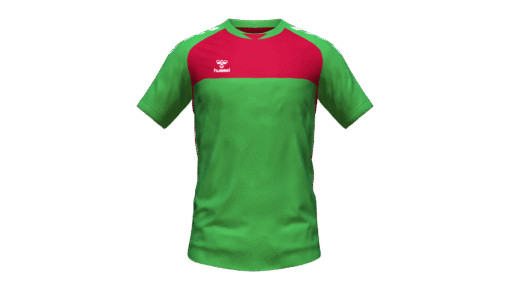 Hummel Playful Jersey - Green Gecko-True Red