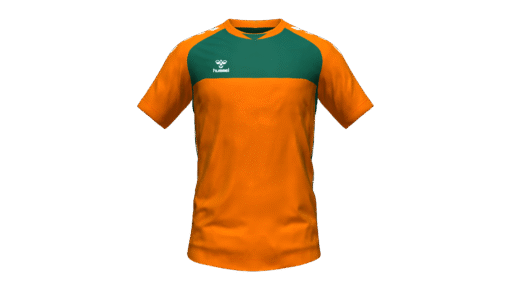 Hummel Playful Jersey - Orange Tiger-Evergreen