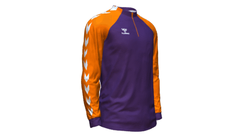 Hummel Club Match 1/2 Zip Jacket - Acai-Orange Tiger