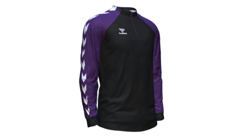 Hummel Club Match 1/2 Zip Jacket - Black-Acai