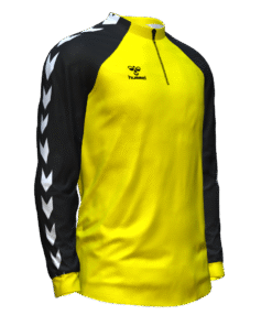 Hummel Club Match 1/2 Zip Jacket - Blazing Yellow-Black