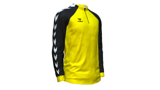 Hummel Club Match 1/2 Zip Jacket - Blazing Yellow-Black