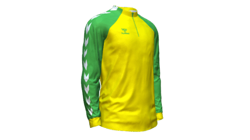 Hummel Club Match 1/2 Zip Jacket - Blazing Yellow-Green Gecko
