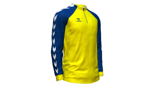 Hummel Club Match 1/2 Zip Jacket - Blazing Yellow-Marine