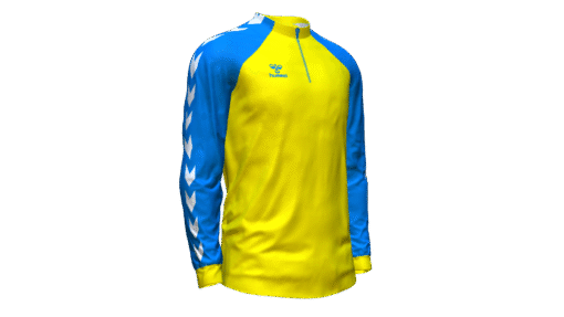 Hummel Club Match 1/2 Zip Jacket - Blazing Yellow-True Blue