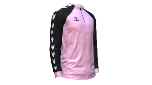 Hummel Club Match 1/2 Zip Jacket - Cotton Candy-Black
