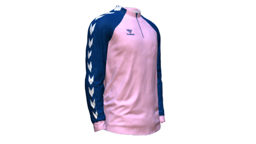 Hummel Club Match 1/2 Zip Jacket - Cotton Candy-Marine